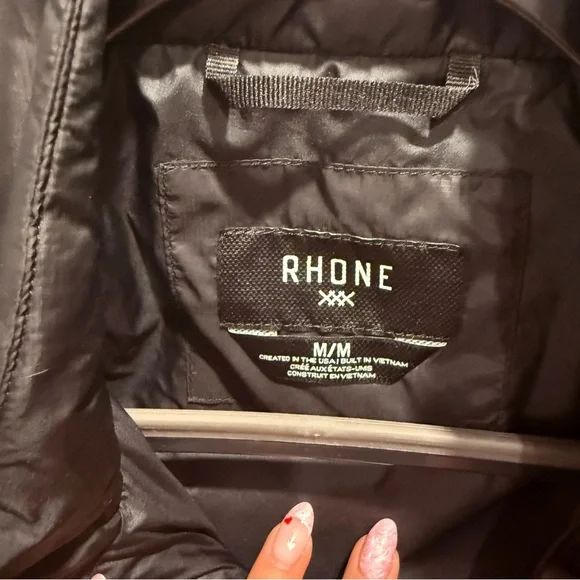 RHONE Black Puffer Vest
